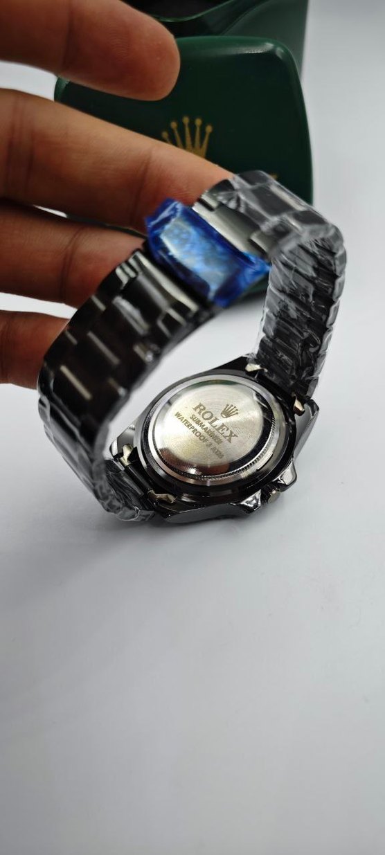 Siyah Klasik Rolex Erkek Saat - Görsel 3