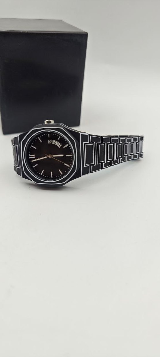 Gri Detaylı Siyah Erkek Kol Saati - Görsel 4