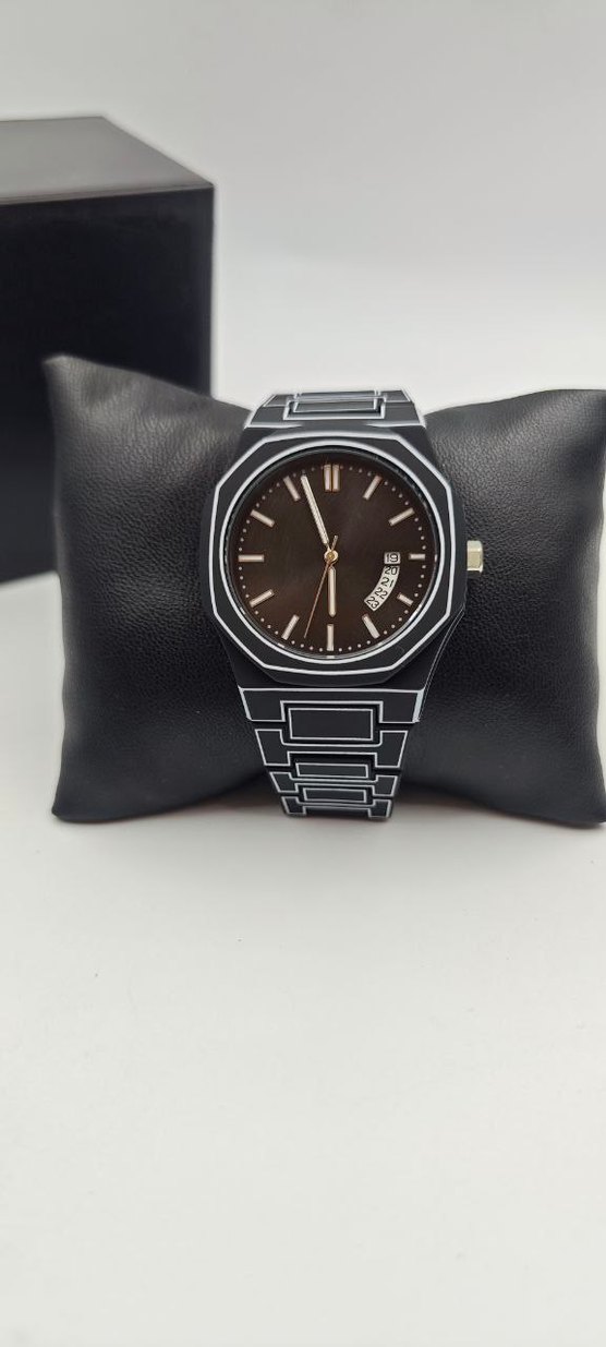 Gri Detaylı Siyah Erkek Kol Saati - Görsel 3