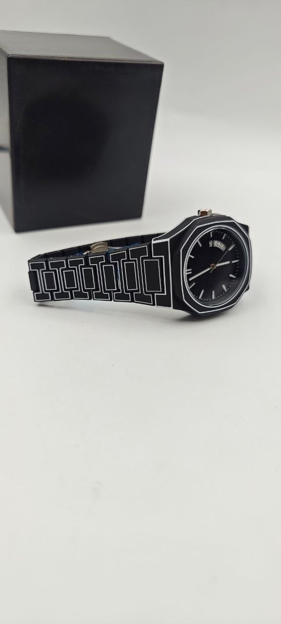 Gri Detaylı Siyah Erkek Kol Saati - Görsel 2