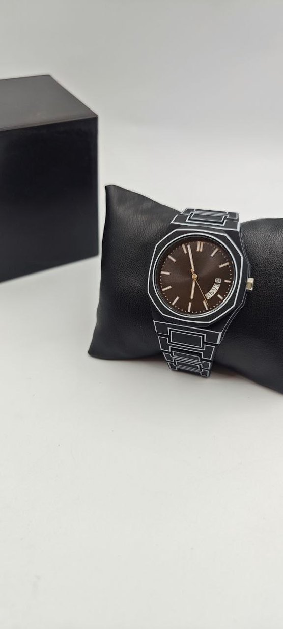 Gri Detaylı Siyah Erkek Kol Saati - Görsel 5