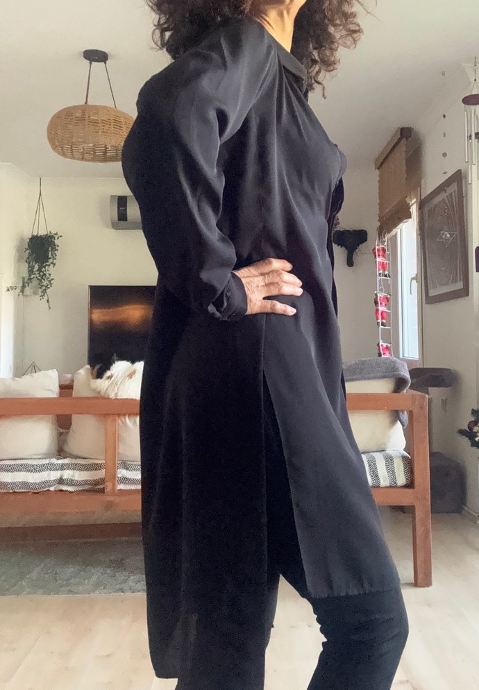 Polo Garage Siyah Dökümlü Uzun Gömlek - Görsel 2