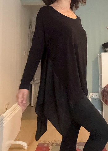 Polo Garage Siyah Salaş Midi Triko - Görsel 2