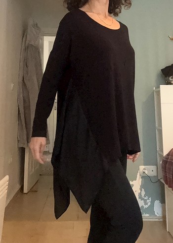 Polo Garage Siyah Salaş Midi Triko - Görsel 6