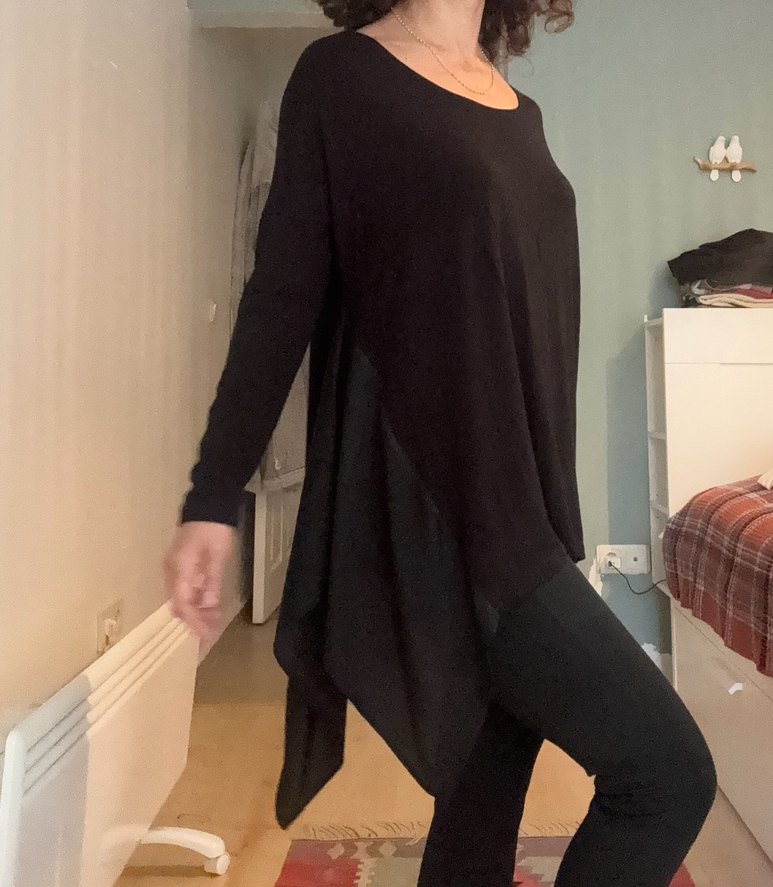 Polo Garage Siyah Salaş Midi Triko - Görsel 2