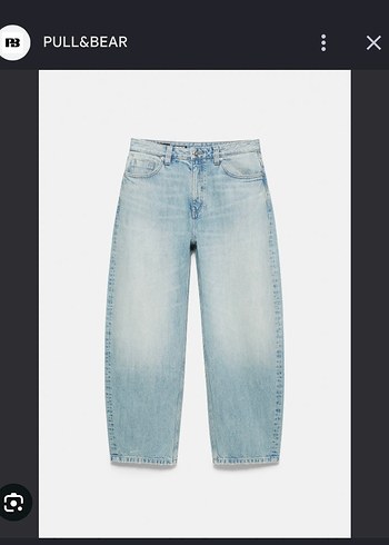 Pull and Bear Pull Bear Acik Mavi Rahat Kesim Jean