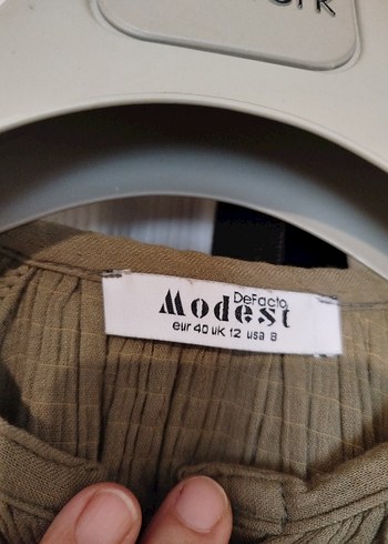 Bej Uzun Keten Elbise Düğmeli Bol Kesim - Görsel 3