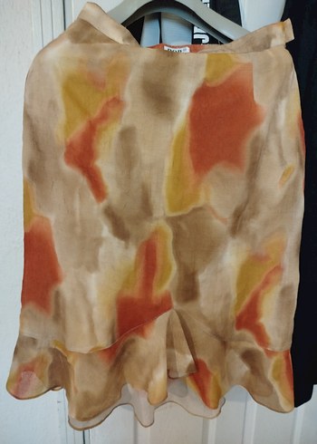 Bej Bağlamalı Midi Hamile Etek - Görsel 4