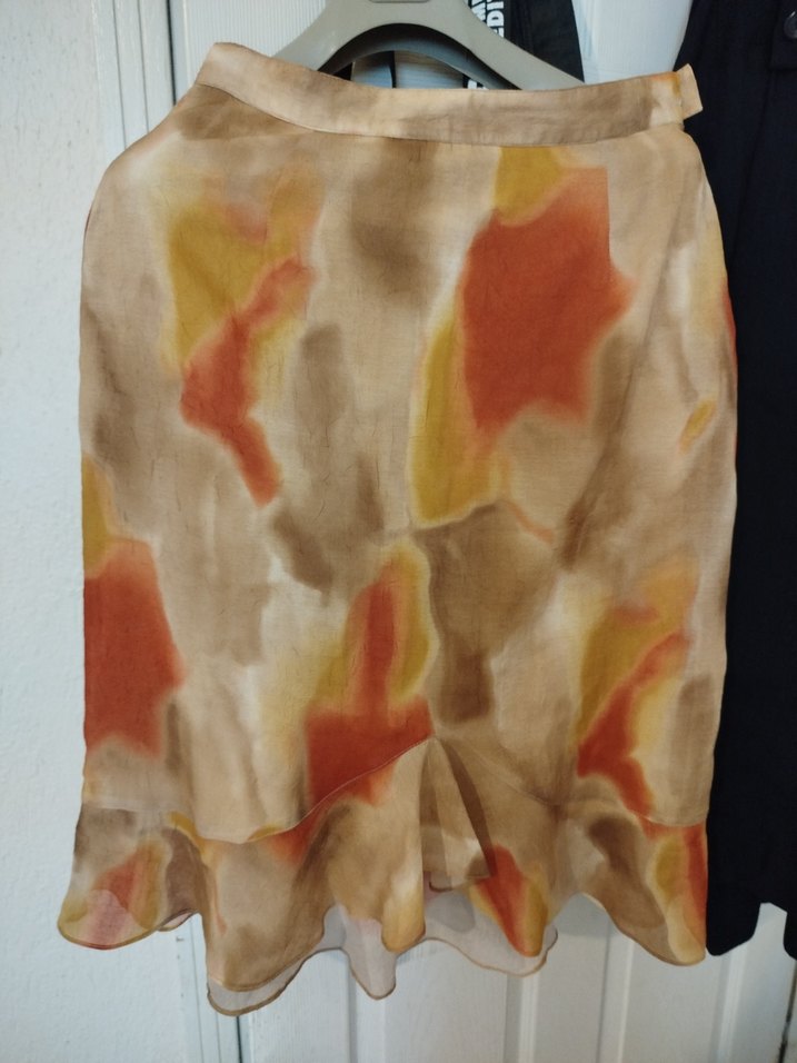 Bej Bağlamalı Midi Hamile Etek - Görsel 2