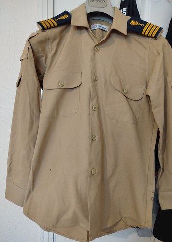 Bej Düğmeli Uzun Kollu Erkek Gömlek - Görsel 2