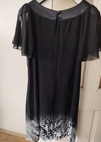 Yılan Desenli Siyah Uzun Kadın Abiye Elbise - Görsel 2