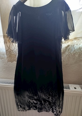 Yılan Desenli Siyah Uzun Kadın Abiye Elbise - Görsel 5