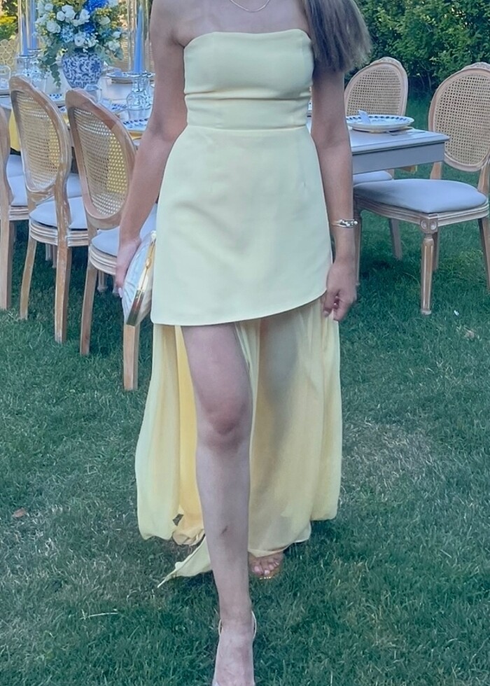 Butter yellow sarısı elbise - Görsel 3