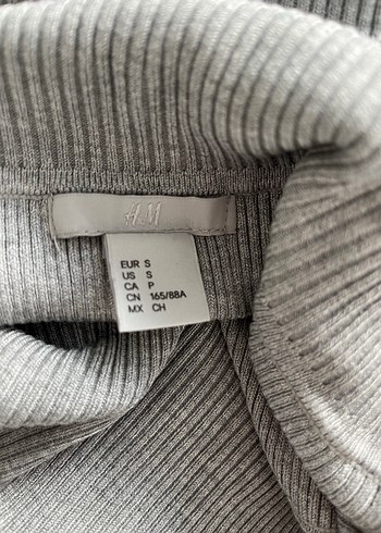 H&M H&M - Gri Kayık Yaka Örme Kazak