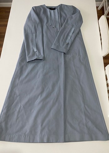 Gri Uzun Kollu Salaş Kadın Elbise - Görsel 5