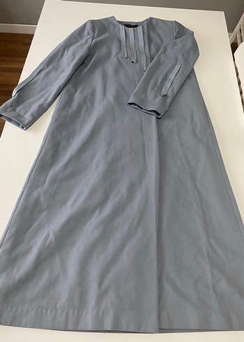 Gri Uzun Kollu Salaş Kadın Elbise - Görsel 4