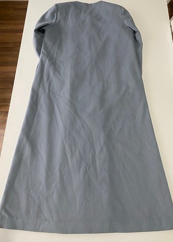 Gri Uzun Kollu Salaş Kadın Elbise - Görsel 8