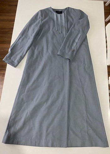 Gri Uzun Kollu Salaş Kadın Elbise - Görsel 2