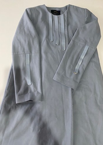 Gri Uzun Kollu Salaş Kadın Elbise - Görsel 6