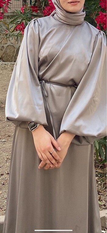 gri abiye elbise - Görsel 2