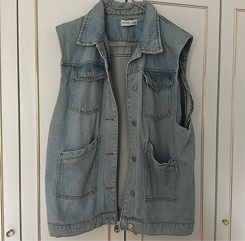 38 Beden mavi Renk Ceket denim