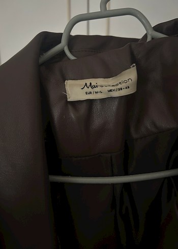 Kahverengi Deri Uzun Kadın Trençkot - Görsel 6