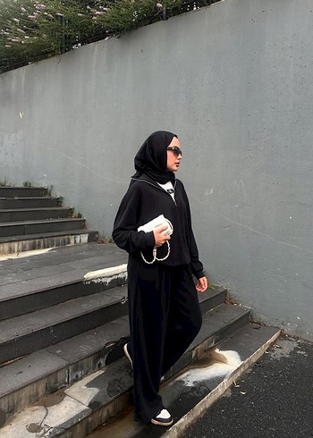 Diğer Kadın Siyah Salaş Eşofman Takımı ve Ck muadili atlet