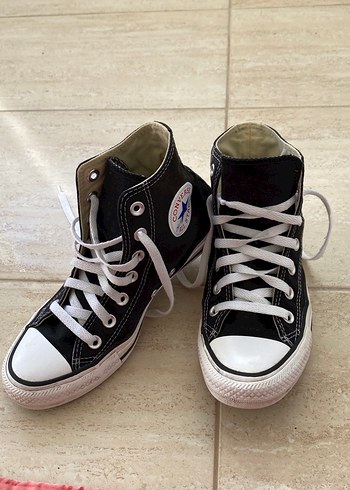 Kadın Siyah Beyaz orijinal converse - Görsel 3