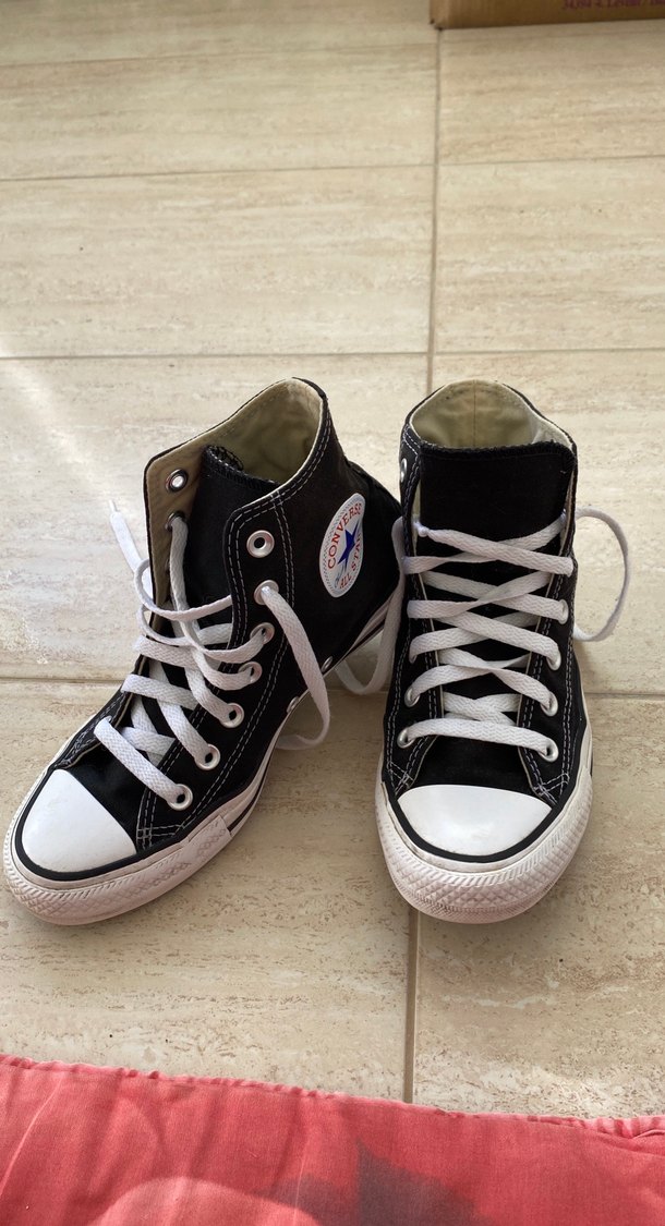 Kadın Siyah Beyaz orijinal converse - Görsel 3