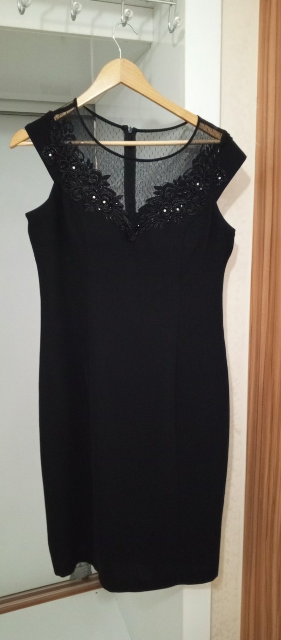 Dantel Detaylı Siyah kısa Elbise - Görsel 2