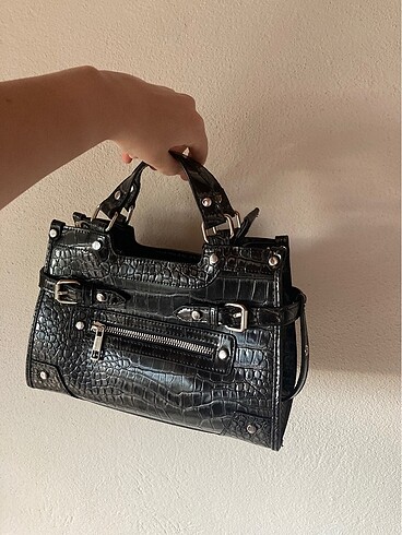  Beden siyah Renk Mini tote çanta
