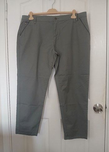 Collection B Gri Beli Kemerli Kadın Kumaş Pantolon