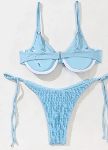 Kadın mavi bikini  - Görsel 3
