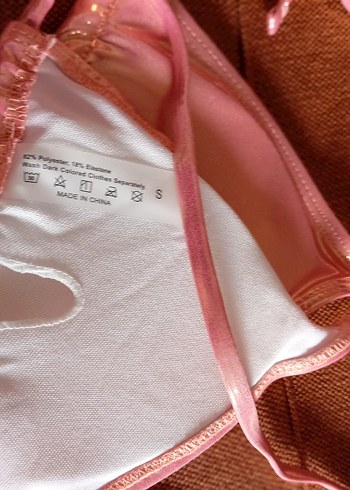 Zincir Detaylı Parlak Pembe Bikini - Görsel 7