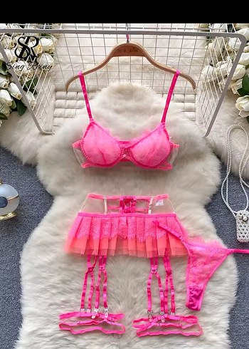 Pembe Mini Gotik Jartiyer - Görsel 8