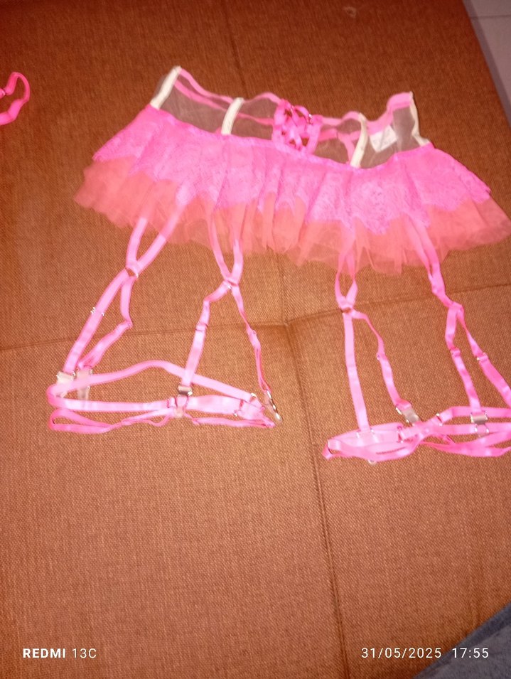 Pembe Mini Gotik Jartiyer - Görsel 4