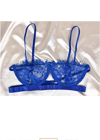 Lacivert Dantel Bohem Parisian Sütyen Takımı - Görsel 2