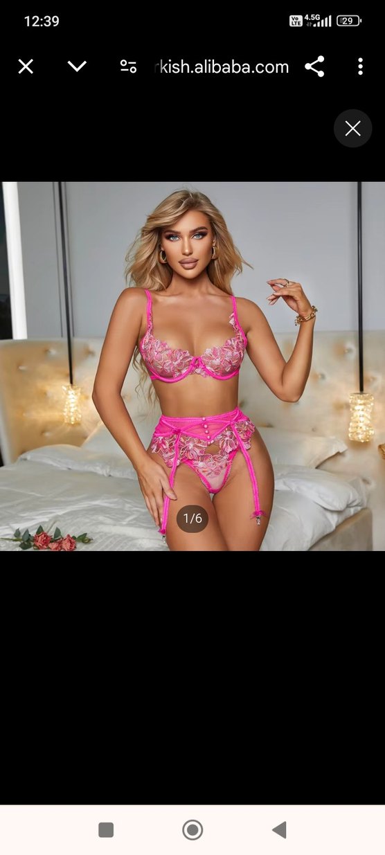 İşlemeli Mini Pembe Bohem Destekli Sütyen Takımı - Görsel 4