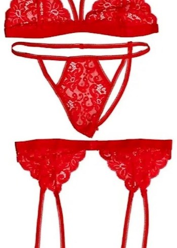 Nakışlı Kırmızı Bohem Minimalist Sütyen - Görsel 3