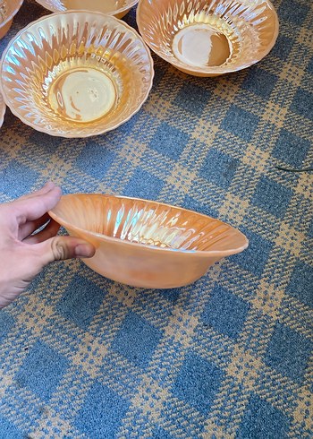 Bej Parlak 11 Parça Tabak Seti - Görsel 2