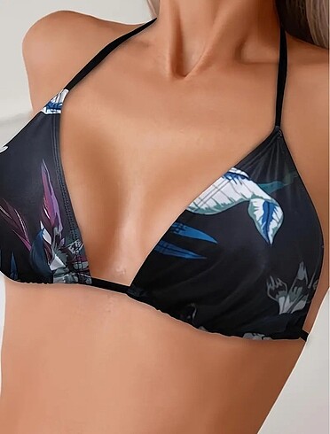 Siyah Desenli Bikini - Görsel 4
