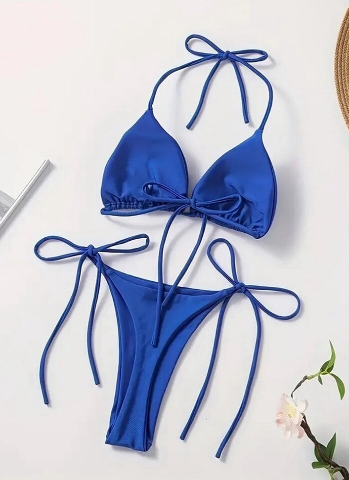 Mavi İpli Kadın Bikini Takımı - Görsel 3