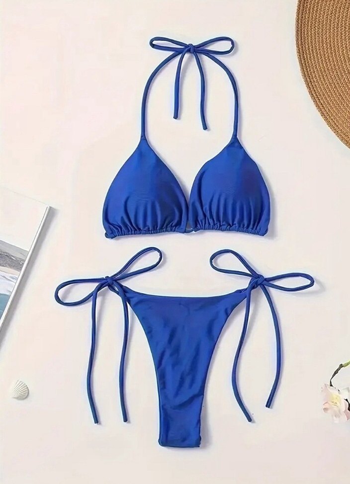 Mavi İpli Kadın Bikini Takımı - Görsel 2