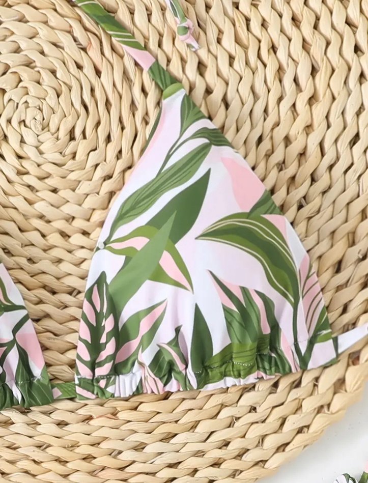 Yeşil Bağlamalı Bohem Bikini Takımı - Görsel 3