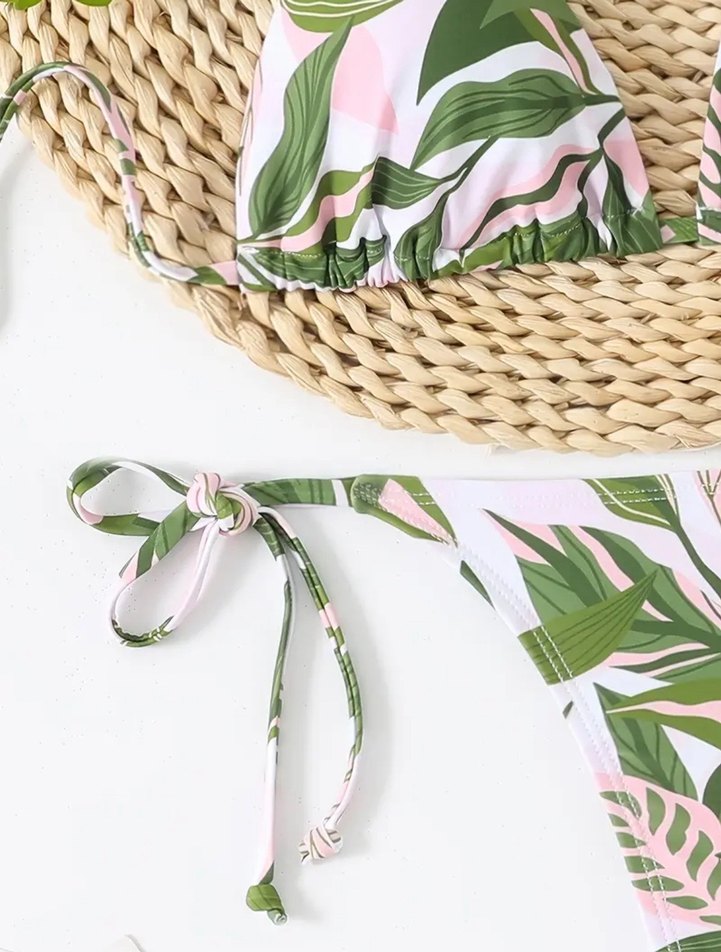 Yeşil Bağlamalı Bohem Bikini Takımı - Görsel 5