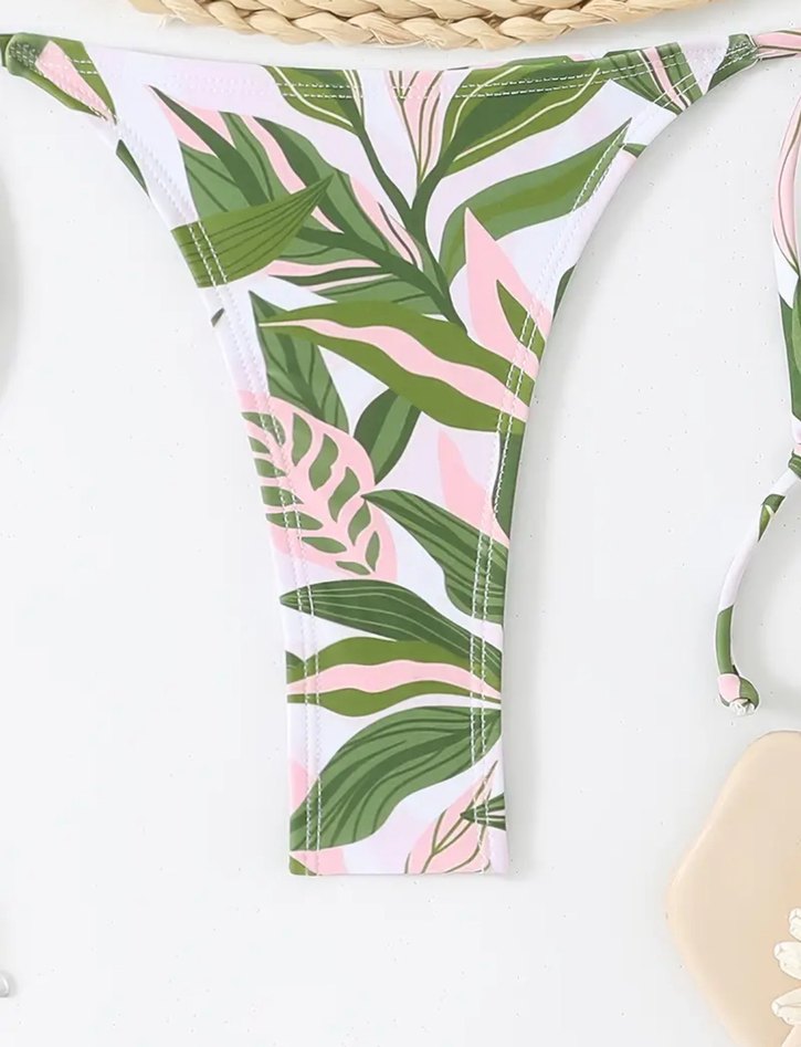 Yeşil Bağlamalı Bohem Bikini Takımı - Görsel 4