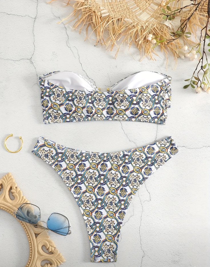 Bohem Desenli Bikini - Görsel 2