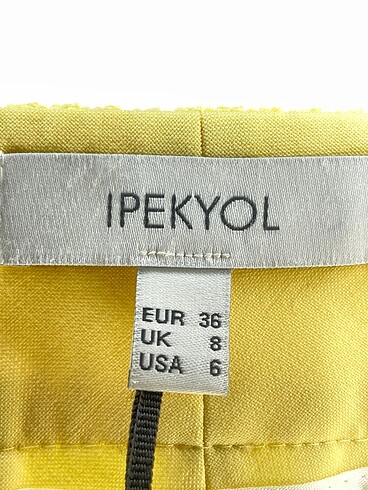 36 Beden sarı Renk ipekyol Kumaş Pantolon %70 İndirimli.