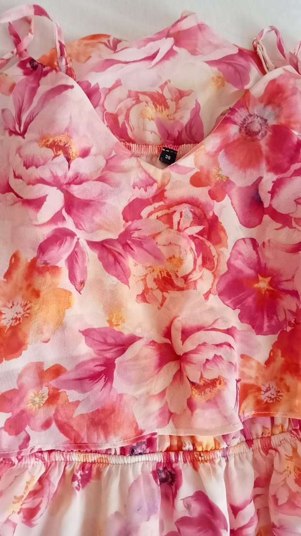 Trendyol & Milla Pembe Fırfırlı Mini Elbise - Görsel 3