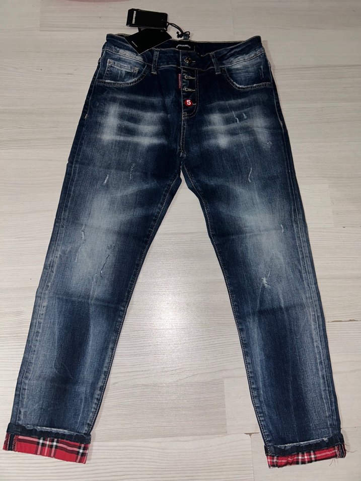 Koyu Mavi Yıkamalı Denim Jean — görsel 3/4